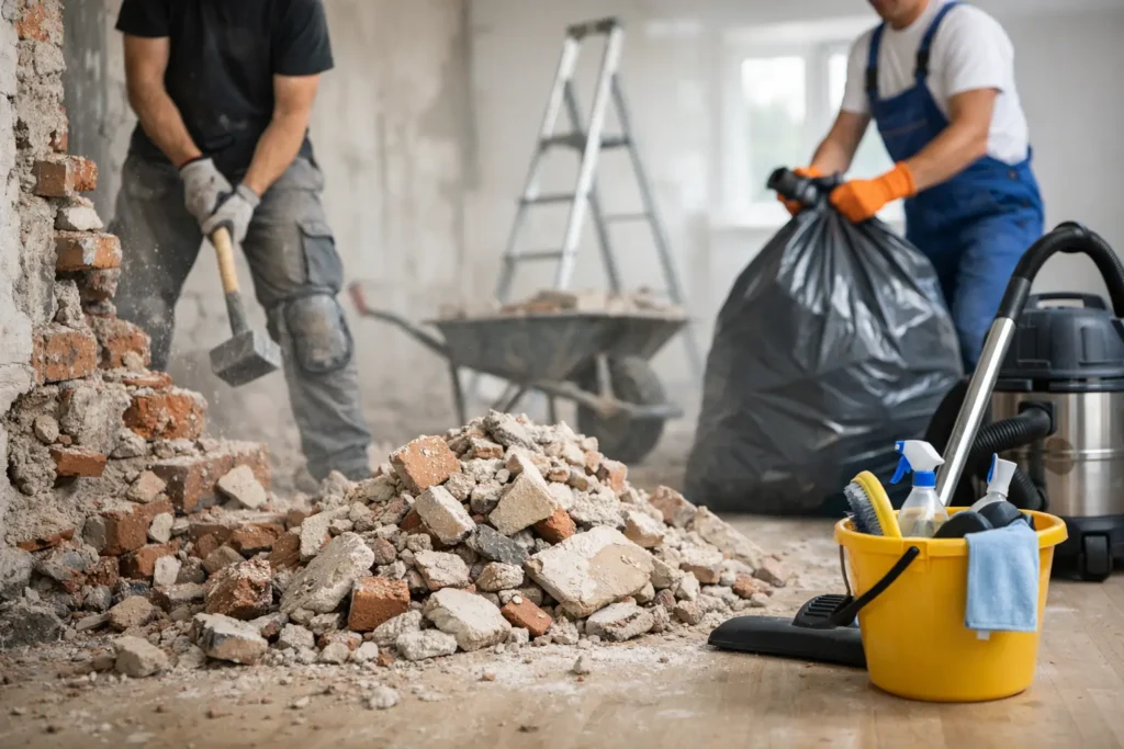 Кърти чисти извозва след ремонт - какво включва