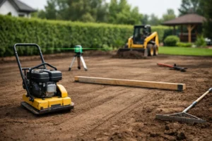 Подравняване на дворен терен без грешки