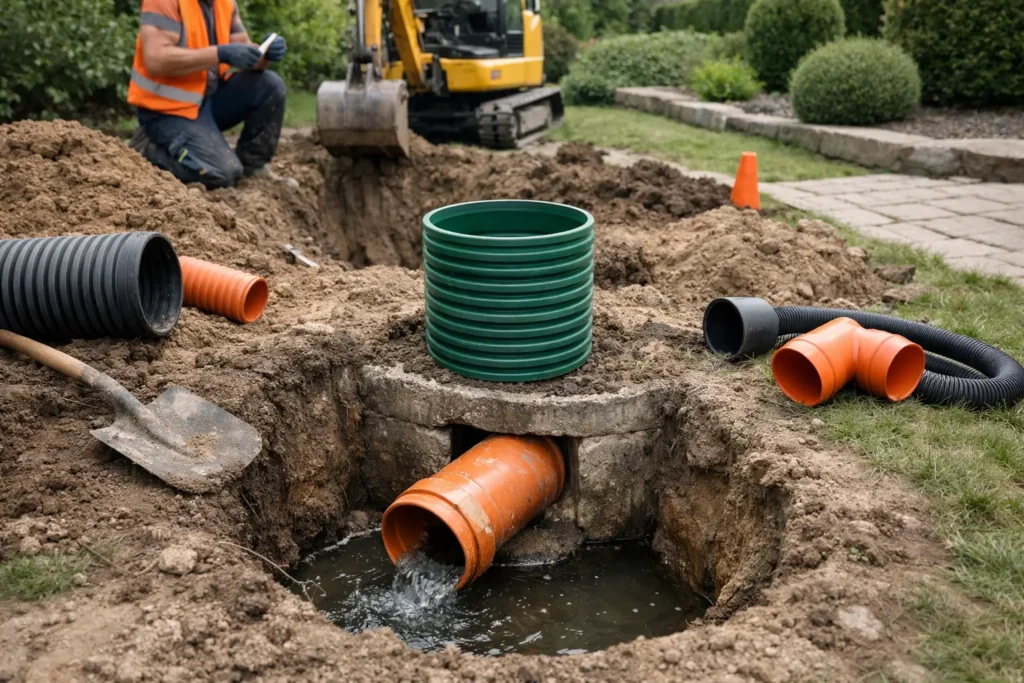 Ремонт на канализация в двор - как става