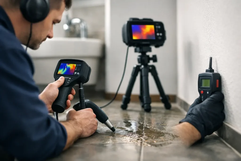 Как се открива скрит теч без излишно къртене