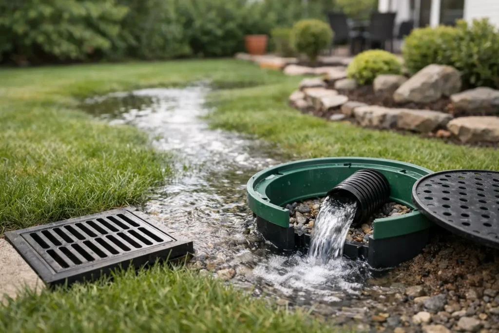 Отводняване на дворен терен без излишни ремонти